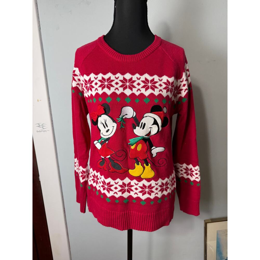 Vintage Disney Store Holiday‎ Minnie Mickey
Fair Isle Knit Ugly Sweater Winter
